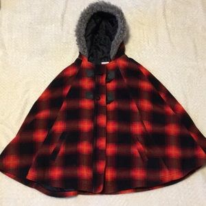 Old navy girls winter cape jacket
